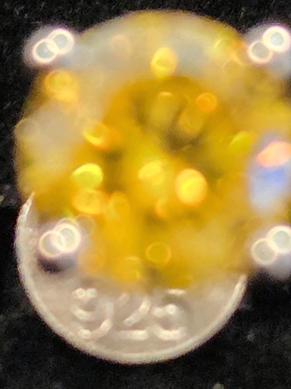 Canary Yellow Moissanite Screwback Stud Earrings 925 Silver 5mm NEW - Picture 9 of 10